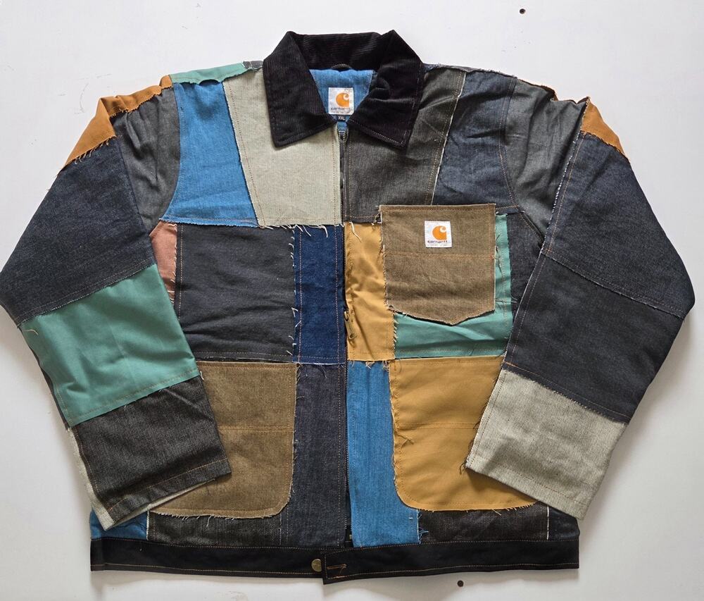 Vintage Reworked Carhartt Patchwork Workwear Jacket Multicolor XXL